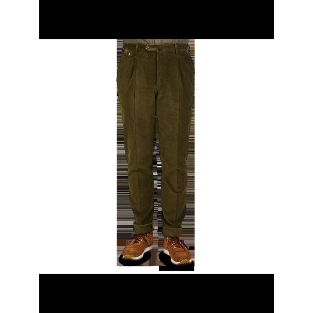 TORIN OPIFICIO Mens Green Flat Front Straight Leg Stretch Classic Fit Pants 52